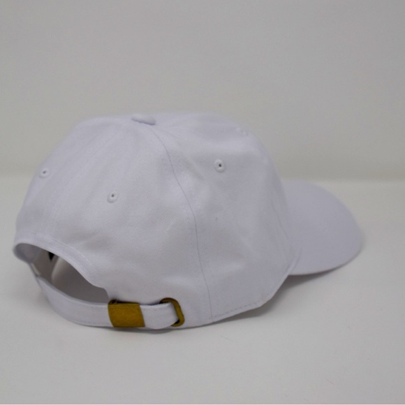WHITE - I Love Frenchies Dog Embroidered 6 Panel Adjustable Baseball Dad Hat - Picture 3 of 3
